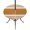 Orange, Gold, White, variant on Round Outdoor Tablecloth with Umbrella Hole and Zipper, Farmhouse Blue Striped Tablecloth with Elastic Waterproof, Modern Minimalist Stripes Patio Table Covers for 31" - 35" Picnic Pool Tables