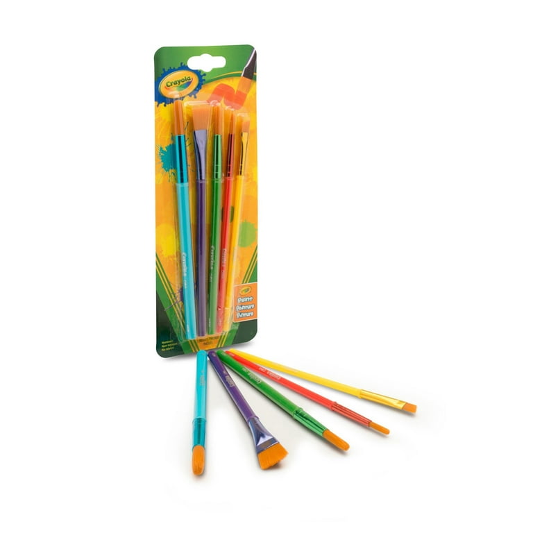 Crayola 12-Pack Multiple Sizes Natural Bristle Round Paint Brush (Brush  Set) at