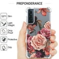 thumbnail image 3 of CoverON Phone Design For Samsung Galaxy S21 FE Case, Clear Flexible Soft Rubber Slim TPU Cover, Purple Flower, 3 of 8