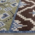 thumbnail image 3 of SAFAVIEH Veranda Dogon Geometric Indoor/Outdoor Area Rug, Chocolate/Blue, 5'3" x 7'7", 3 of 10