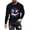 Black, variant on WREESH Halloween Long Sleeve Tops Fashionable Men's Printed Top with Long Sleeved Round Neck and Smiling Face Printed Top/Shirt Black