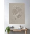 thumbnail image 2 of Minimalist Illustration Of Ginkgo Leaves In Variations Of Gray Poster Wall Art, Modern Wall Decor For Living Room Bedroom, 12x18 UNFRAMED, 2 of 3