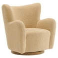 thumbnail image 2 of Modway Montrose Wingback Sherpa Swivel Accent Chair, Ivory Walnut, 2 of 9