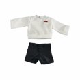 thumbnail image 2 of Camiseta y pantalones cortos de muñeca 01 Blanco T Negro Corto, 2 of 9