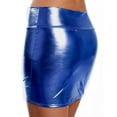 thumbnail image 6 of Yokua Women's PU Leather Mini Skirt Casual Wrapped Short Dress Bodycon Sexy Skirts, 6 of 15