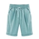 thumbnail image 4 of Puntoco-pantalones cortos de verano para mujer, moda informal, holgados, suaves, de Color sólido, cintura media, encaje fino, 2024, 4 of 7