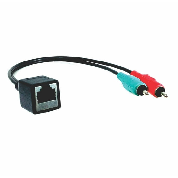 RJ45 (female) to Dual RCA (male) Adapter Cable for AXIA