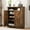 Walnut, variant on Flycity Shoe Cabinet, 6-Tiers Shoe Rack Organizer Cabinet with Adjustable Shelves, Freestanding Cabinet Storage with Anti-Tip Fitting (Walnut)