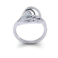 thumbnail image 3 of Genuine 1ctw Round Cut Diamond Prong Modern Heart Bridal Fancy Ring Solid Anniversary Band Solid 10K Gold GH I1-I2, 3 of 3