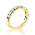 thumbnail image 2 of Ladies Thin Round Diamond Wedding Band 14k Flat Bottom Rings (Yellow Gold Size 4.5), 2 of 3