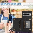 thumbnail image 4 of Phone Case for Google Pixel 7 Pro 5G Wallet Cover with Tempered Glass Screen Protector and Slim Credit Card Holder Stand Magnetic PU Leather Cell Accessories Pixel7Pro Pixel7 XL Seven 7Pro 6.7 Black, 4 of 13