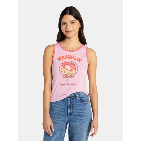 Toy Story Jessie Women's Wranglin Graphic Rib Tank Top, Sizes XXS-XXL