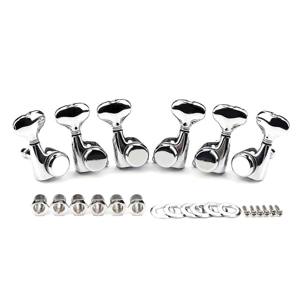 BQBQERT Guitar Machine Head 3L3R Tuning Pegs Guitar String Tuner Guitar Tuning Pegs Guitar Accessories Metal Guitar Tuners