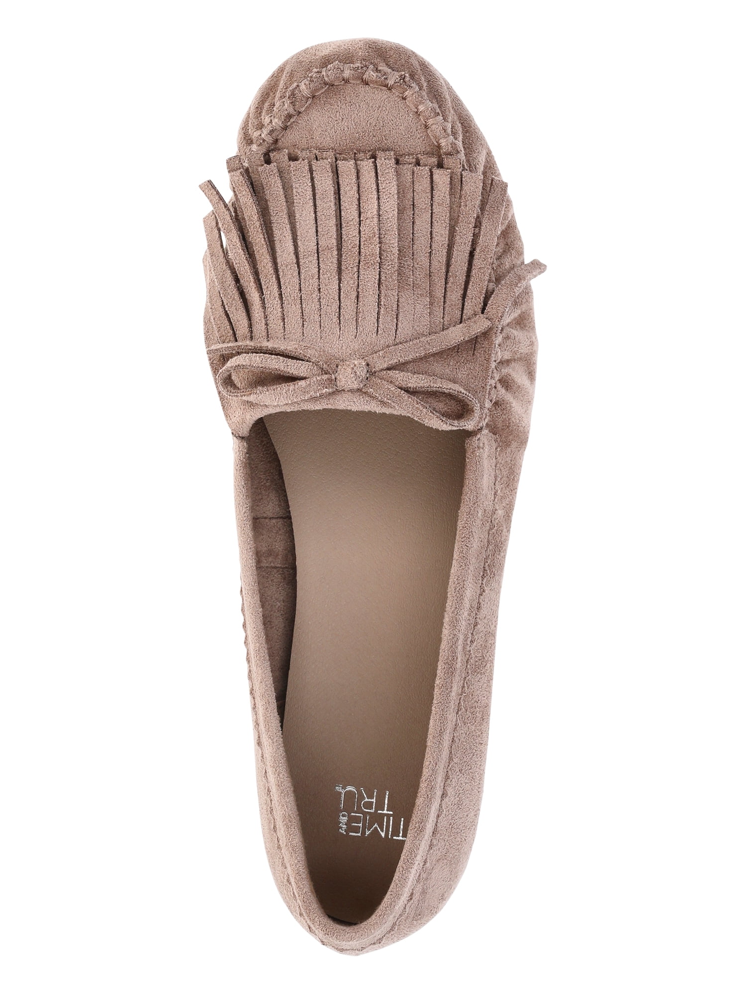 Time and Tru Women's Fringe Suede Moccasins