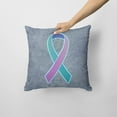 thumbnail image 2 of Ribbon Cancer Awareness Fabric Decorative Pillow, 2 of 2