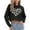 Black, variant on mihongmao Valentine Oversized Hoodies for Women Winter Solid Color Printed Long-Sleeved Round Neck Long-Sleeved Pullover Top Red S