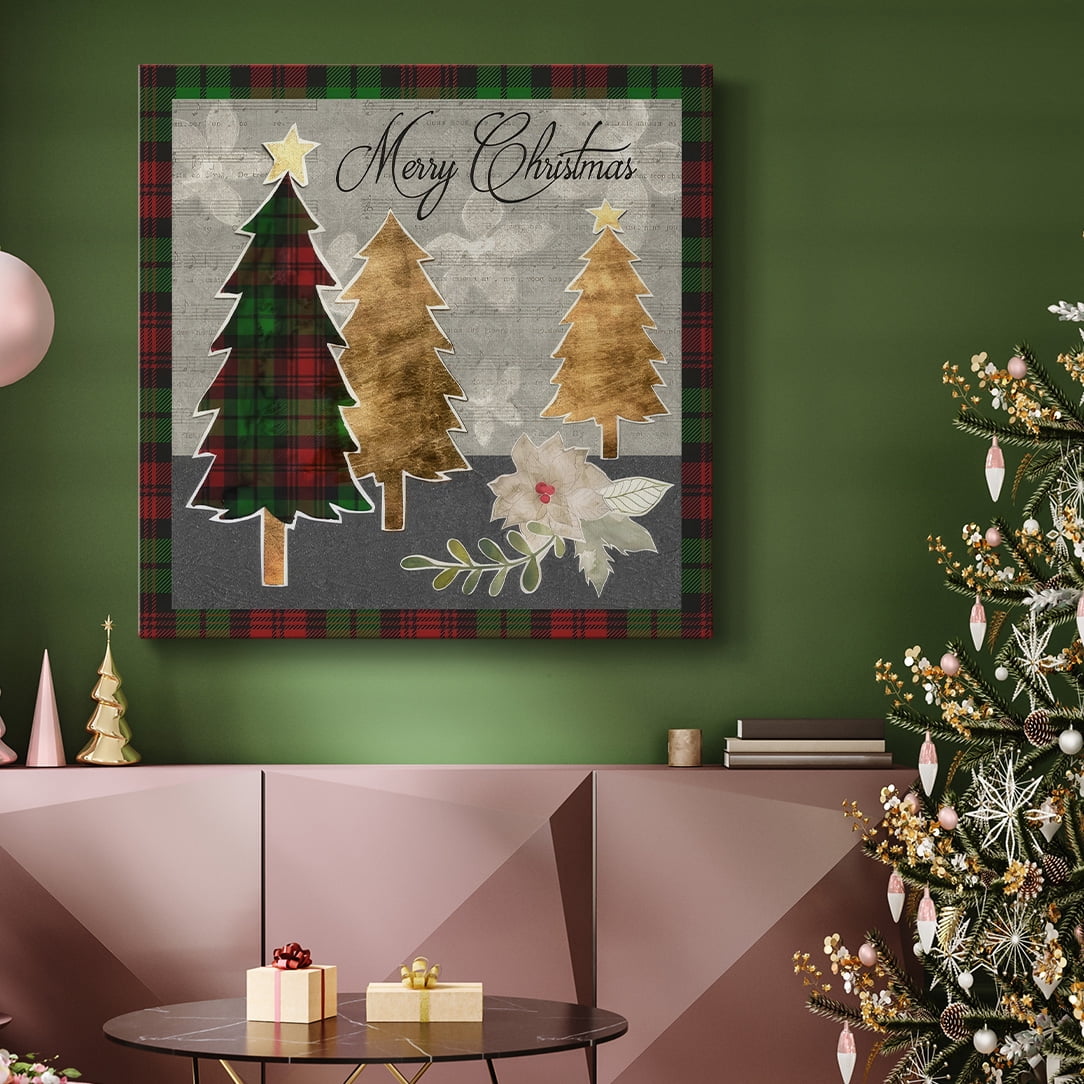 Collaged Christmas Collection D- Gallery Wrapped Canvas
