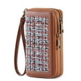 thumbnail image 1 of Womens Double Zipper Wallet Clutch Purse Cellphone Long Wallet with Removable Wristlet, 1 of 6