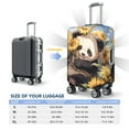 thumbnail image 6 of Daiia Clear Sky Cute Sunflower Panda Luggage Cover, Thickened Washable Travel Luggage Covers, Elastic Unique Baggage Covers for 18-20 inch Luggage-Small, 6 of 9
