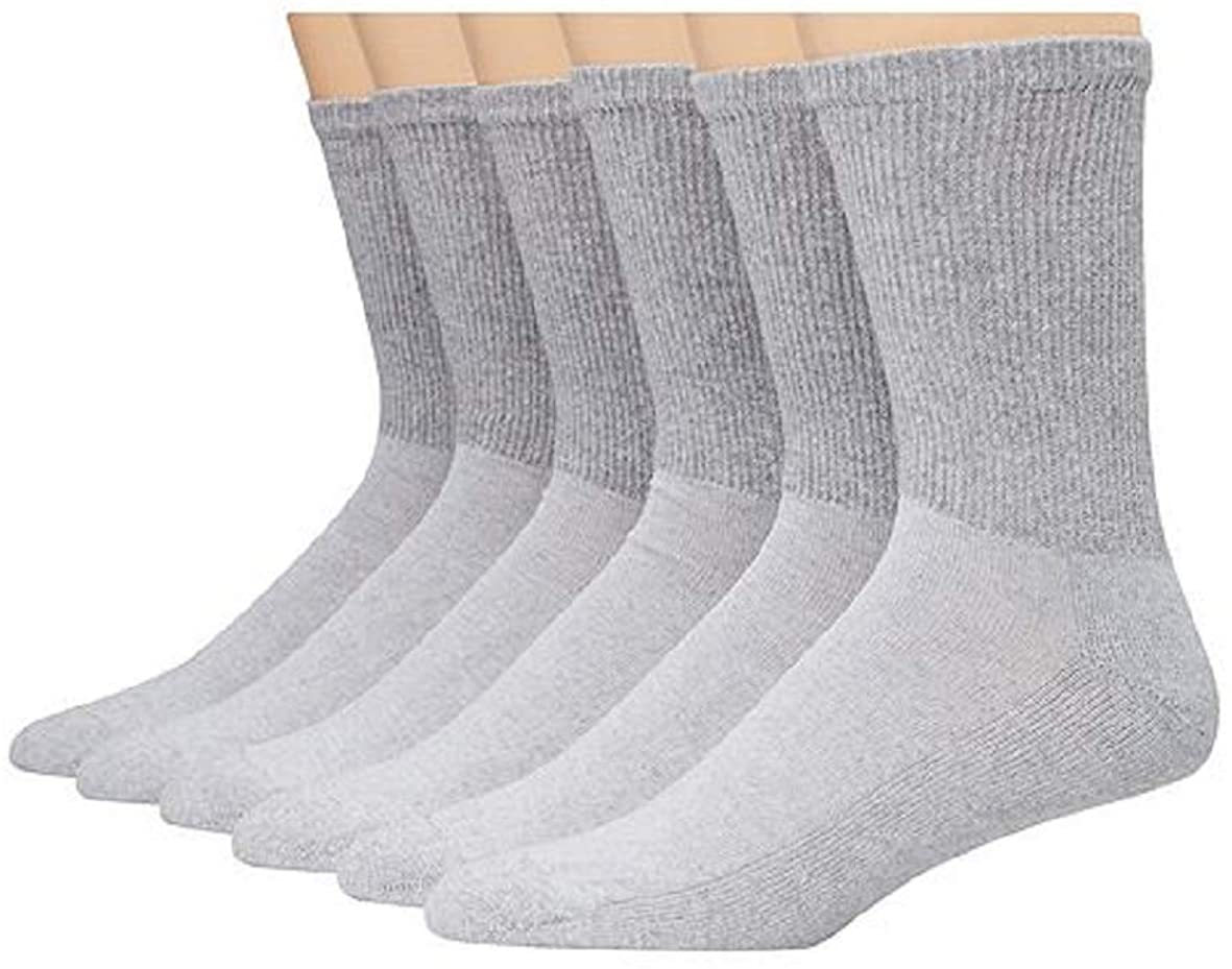 Hanes Men's 10-Pack Ultimate FreshIQ Cushion Crew Socks ,White, (Shoe ...