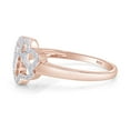 thumbnail image 2 of AFFY 0.1CT White Natural Diamond Paw Print Band Ring 14k Rose Gold over Sterling Silver-12, 2 of 7