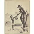thumbnail image 3 of Vernon Winslow 19x24 Black Modern Framed Museum Art Print Titled - Country Life Stories; Some Rural Community Helpers Pl6 (1938), 3 of 5