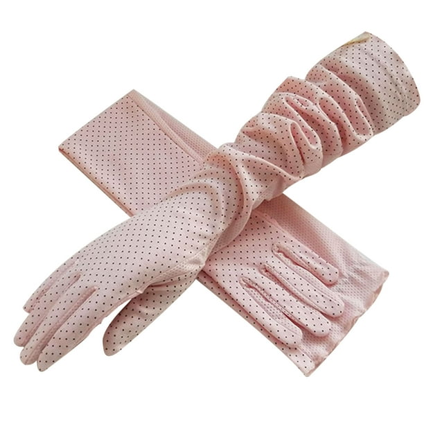 Women Sun Protection Driving Gloves Touchscreen Cotton Arm Sun