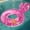 Pink 2P7, variant on Floating Inflatable Swimming Ring, Qiopertar Under $5 Swimming Ring Floating PVC Swimming Pool Water Swim Ring Folding Middle Mesh Summer Inflatable Bed