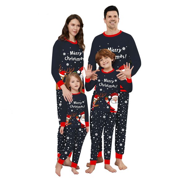 Onlypjs Matching Family Christmas Pajamas Set – Festive Holiday Sleepwear for Women, Men & Couples – Cozy Santa & Reindeer Print