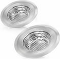 thumbnail image 1 of Cribun Kitchen Sink Strainer Basket 2 Pack Stainless Steel Rust Proof Sink Drain Strainer 2.8 inch Large Wide Rim Fine Mesh Anti-Clogging Drain Screen/Cover/Catcher for Most Kitchen Sink Drains, 1 of 5