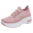 thumbnail image 2 of AUDeals Women's Wide Toe Box Shoes, Extra Wide Air Cushion Sneakers with Lightweight Breathable Comfort for Gym and Training (Red, 7.5), 2 of 9