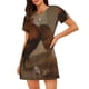 thumbnail image 1 of Balery Oil Painting Chicken And Duck Camisón de manga corta con cuello redondo para mujer, cómodo y elegante., 1 of 6