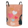 thumbnail image 3 of YFYANG Waterproof Laundry Hamper, Love Art Pattern Laundry Basket Oxford Fabric with Handle Foldable, S, 3 of 8