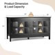 thumbnail image 4 of Glass Door Storage Cabinet with Adjustable Shelf, Cable Management, Media Entertainment Center 50'' Modern TV Stand, Black My Lux Decor Round, 4 of 6