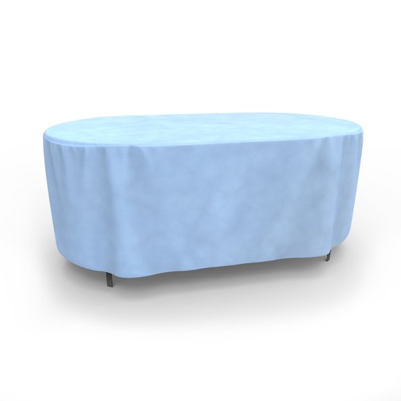 Budge Small Blue Patio Outdoor Oval Table Cover, All-Seasons
