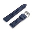 thumbnail image 2 of CRAFTER BLUE UX05 Straight End Watch Band Rubber Strap Replacement for All 20mm Width Lug Watches, Navy with Red Thread, 2 of 5