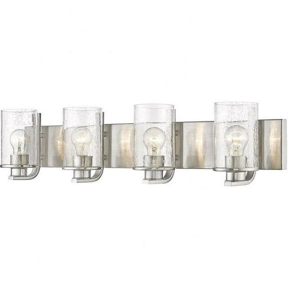 4 Light Vanity Light Fixture in Transitional Style-7.25 inches Tall and 34 inches Wide-Brushed Nickel Finish Bailey Street Home 372-Bel-4652149