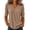 Khaki, variant on Fengactive Womens V Neck Top Long Sleeve Slub Texture Relaxed Fit Casual Basic Tee
