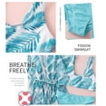 thumbnail image 3 of URMAGIC Child Girls 3 Pieces Floral Bikini Set and Kimono Bathing Suit Swimsuit,Tropical Leaf, 3 of 7