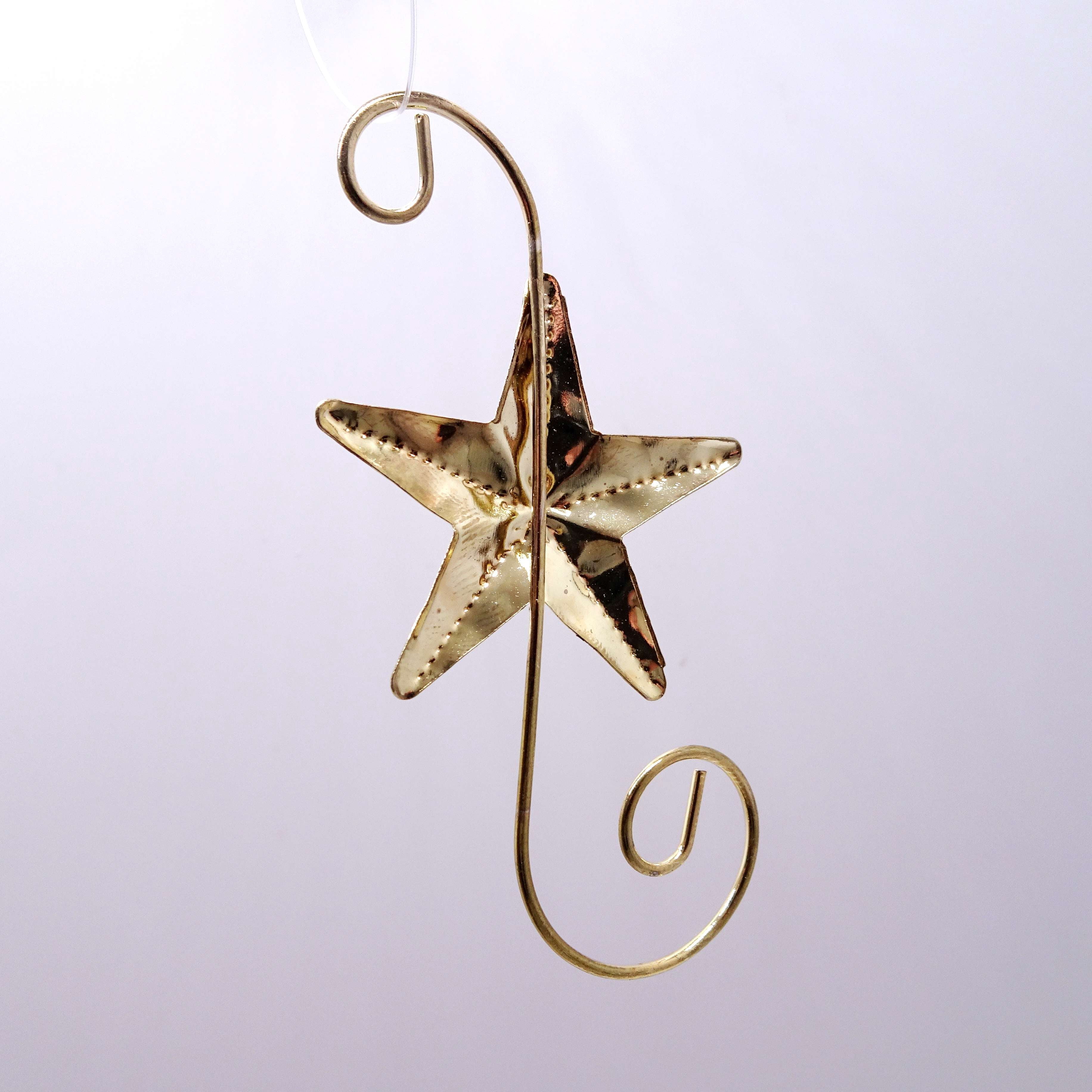Gold Star Christmas Ornament Hooks, 3", 12 Count, by Holiday Time