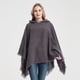 thumbnail image 4 of Chal con capucha a cuadros para mujer, manta, poncho, sudadera con capucha, chal con borlas, 4 of 5