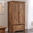 thumbnail image 3 of Pemberly Row Contemporary Wood Bedroom Armoire with Garment Rod in Vintage Oak, 3 of 17