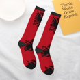 thumbnail image 6 of Women's Knee High Socks Albania Flag Thermal Soft Knee Long Socks, 6 of 7