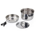 thumbnail image 2 of QualitChoice Camping Cookware Set Portable Stainless Steel Cooking Equipment Pot Sets with Handle for Ourdoor Picnic Camping Hiking, 2 of 6