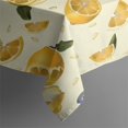 thumbnail image 5 of Yellow Lemon Fruit Slices White Pattern Square Tablecloth,Waterproof Square Table Cover,Wipeable Spillproof Washable Table Cover for Home Kitchen Party Decor 42"X42"(107x107cm), 5 of 6