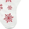 thumbnail image 5 of Northlight 19" Red and White Velvet Embroidered Snowflake Christmas Stocking, 5 of 6