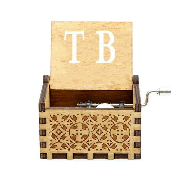 Caja de música de manivela manual de madera, Castillo de Parque Jurásico de reina en el cielo, regalos de vacaciones para niños, Navidad, cumpleaños, regalo de Año Nuevo