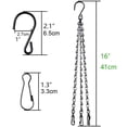 thumbnail image 2 of 4pcs 16 inch Black Hanging Basket Chain with Hooks Flower Plant Pot Replacement Chain Hanger for Bird Feeders,Planters, 2 of 4