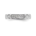 thumbnail image 4 of 14K White Gold Ring Band Wedding Diamond Round Trio Ladies , Size 9, 4 of 7
