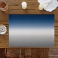 thumbnail image 4 of Dark Blue Gradient Gray Placemats Set of 4,Wipeable Washable Table Mats for Dining Tables, Ombre Minimalist Style Place Mats for Kitchen Event Party Tabletop Decor, 4 of 9